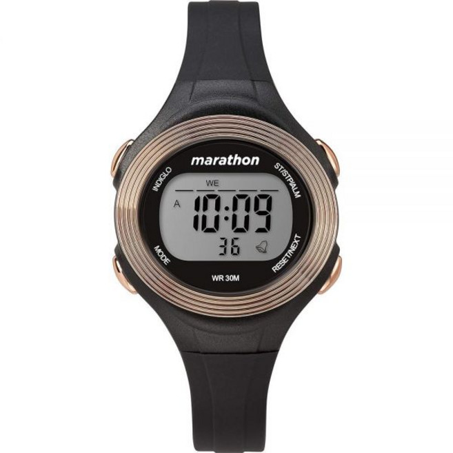 Timex 디지털 마라톤 중간 사이즈 블랙 1 Marathon® by Digital 사이즈
