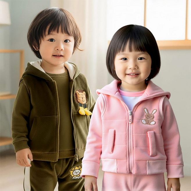 몽실이 벨로아곰 조끼세트상하복 겨울 유아 외출복