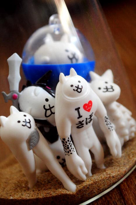 냥이 모형 장난감 펜던트 인형 미니어처 피규어 캐릭터 야옹 고양이 게임 냥코대전쟁, 스타일 5. 일본 무사 고양이 (어떤 장식도 없음), 1개