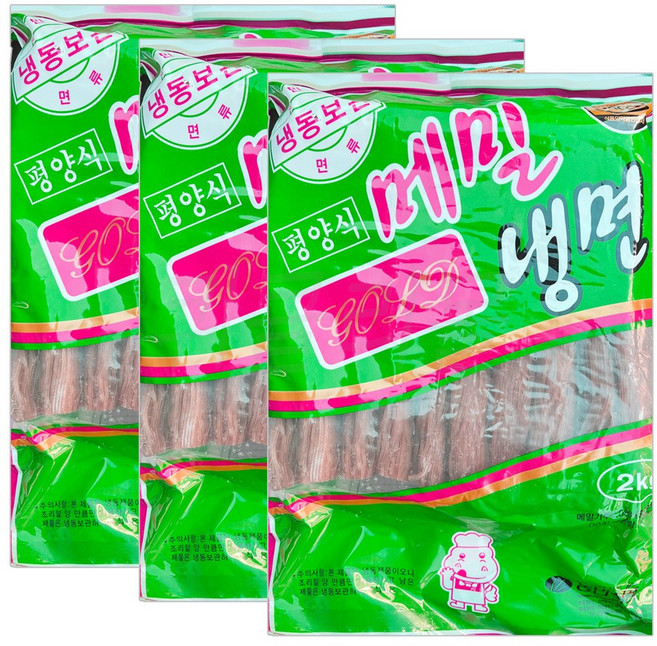 팔도맛쟁이 농민식품 평양식 메밀냉면, 2kg, 3개