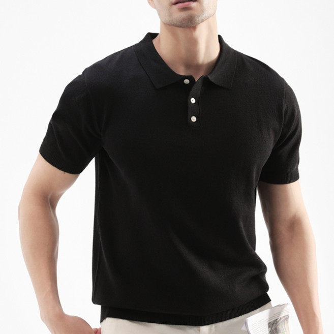 글리멜로 여름 남자 소프트 쿨링 니트 카라 반팔 티셔츠 6컬러