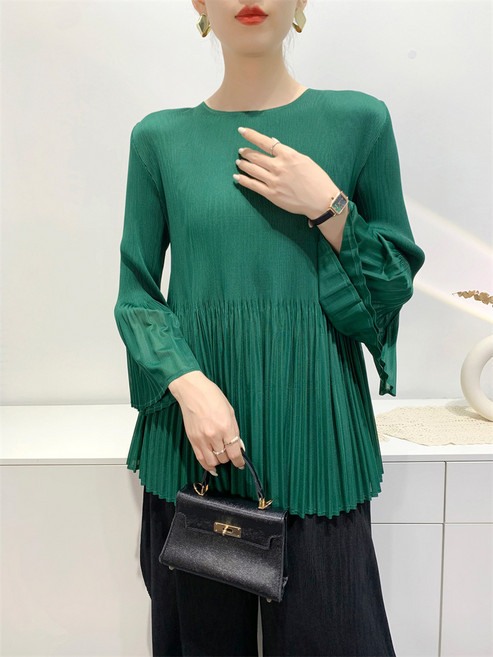 리몬 플리츠블라우스 프릴 티셔츠 여름 주름옷 B435