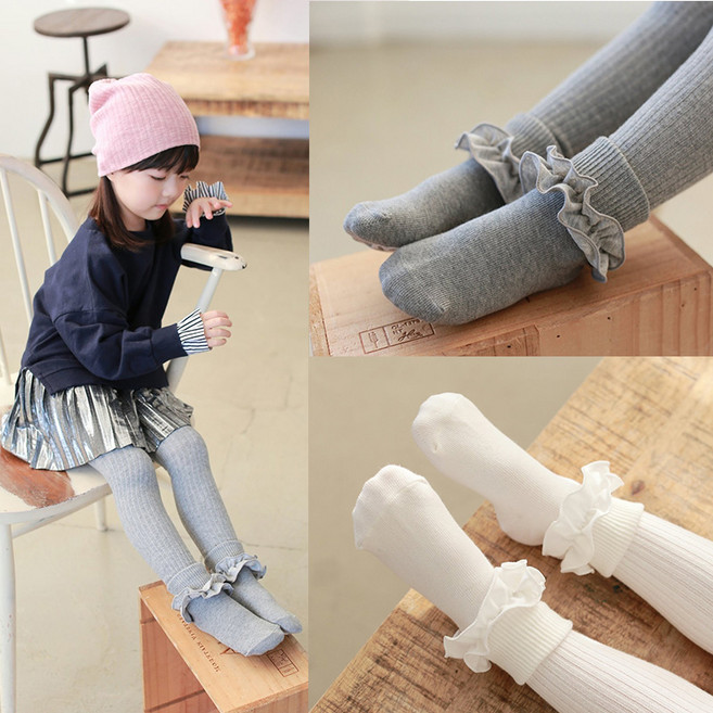 솜니움베베 여아 아동 골지 분리 타이즈 레깅스 양말 세트