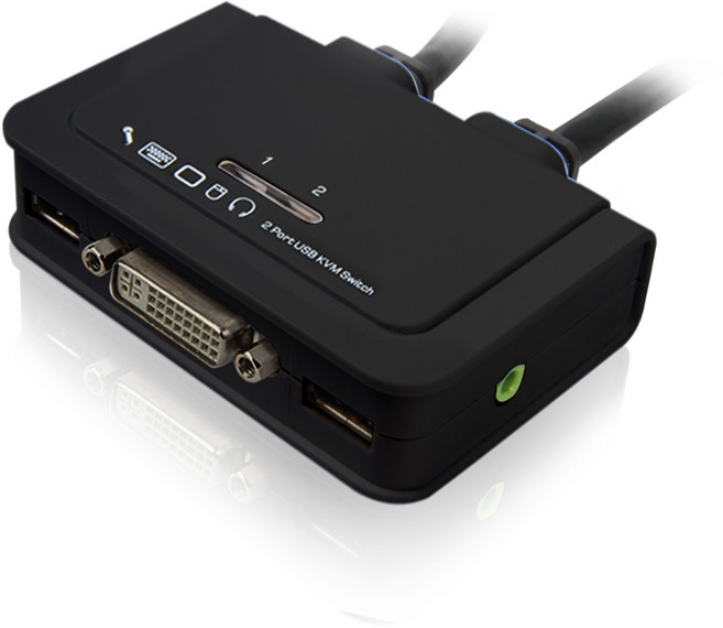 유니클래스 UDV-TA2 DVI/USB 2:1 일체형 KVM스위치, 1개