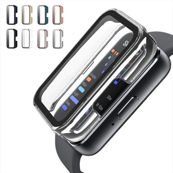 라잇굿즈 갤럭시핏3 풀커버 케이스 클리어 강화유리 galaxy fit3, 1개