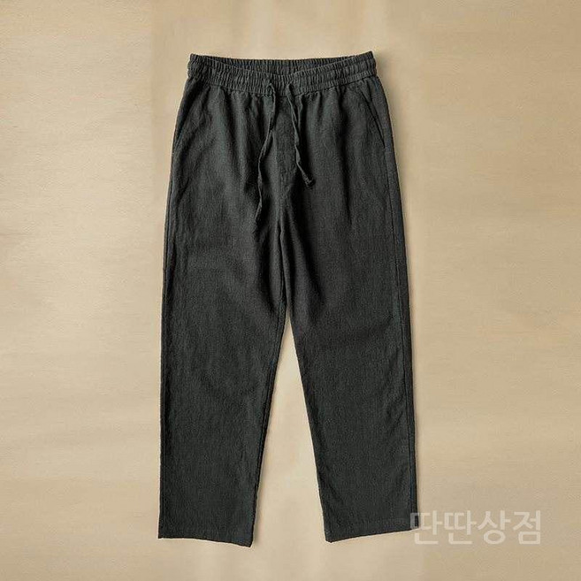 남성가벼운모시바지 봄 캐주얼 남성 편안한 모시바지 모시 루즈핏 남자 하의 부드러운 여름