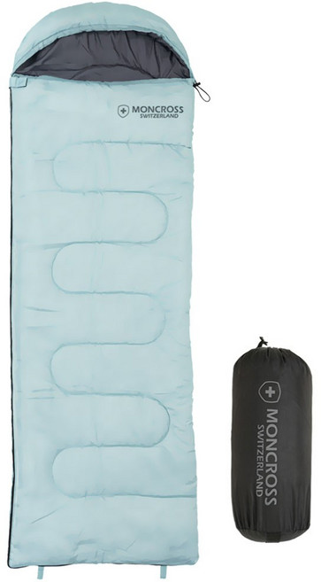 몽크로스 바젤 머미형 컴팩트 캠핑 침낭 + 압축가방, 민트, 1세트