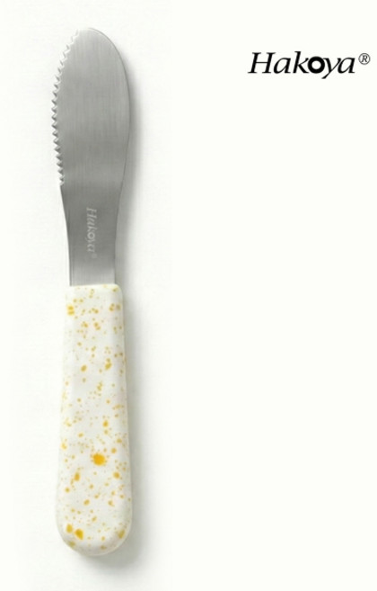 HAKOYA 마블 브런치 스프레드 나이프 HAK-A571, 1개, 옐로
