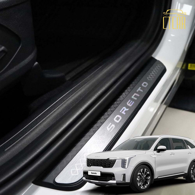 쏘렌토 mq4 페이스리프트 호환 용품 도어스커프 튜닝 악세사리, 04. 도어스커프_2열 (2P)