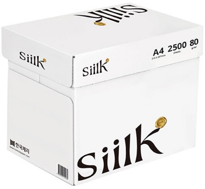한국제지 실크 복사용지 80g, A4, 2500개