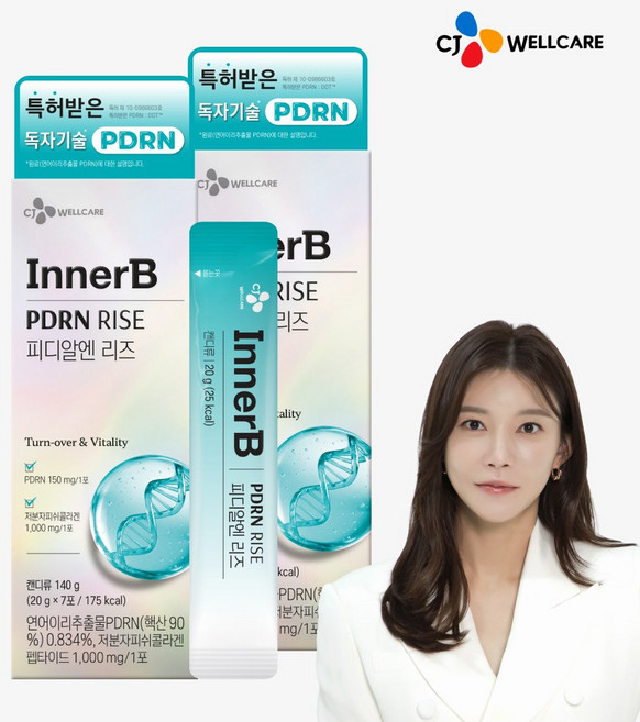 CJ 이너비 먹는 PDRN 150mg 콜라겐 뮤신 차예련의 피디알엔리즈, 2박스, 140g