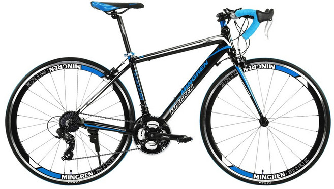 MINGREN MG6 LITE 鋁合金彎把公路車 21速 SHIMANO 變速系統, 黑藍, 1個
