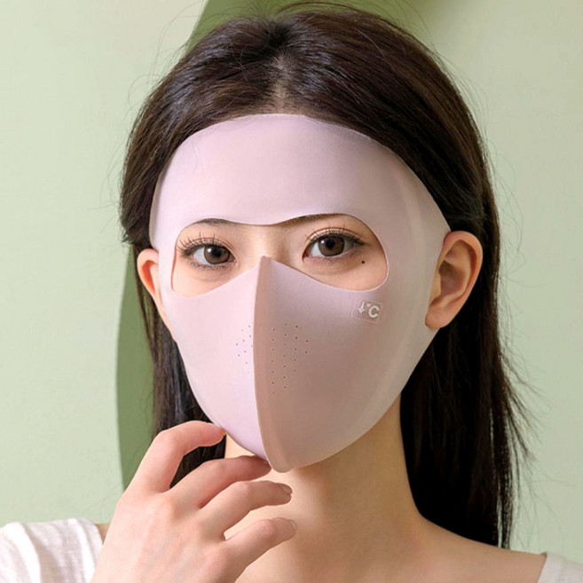 어나더뷰 2670 [4컬러] 하니스 실키 쿨링 풀페이스 마스크 얼굴보호 햇빛가리개 자외선차단 냉감마스크 등산 야외활동 골프 운동 산책 여행, 1개, 2670-핑크