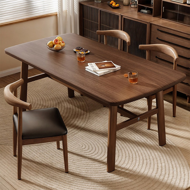 루나글램 4인용 식탁 1200, 브라운