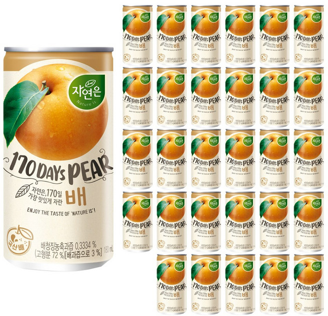 웅진-자연은배180ml, 30개, 180ml