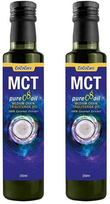 CoCoCare MCT純C8油 椰子萃取 快速吸收能量補充 250ml 雙瓶組, 2瓶
