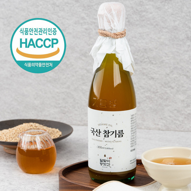 달맞이방앗간 국산 참기름 300ml, 국산 참기름 300ml/1병, 1개