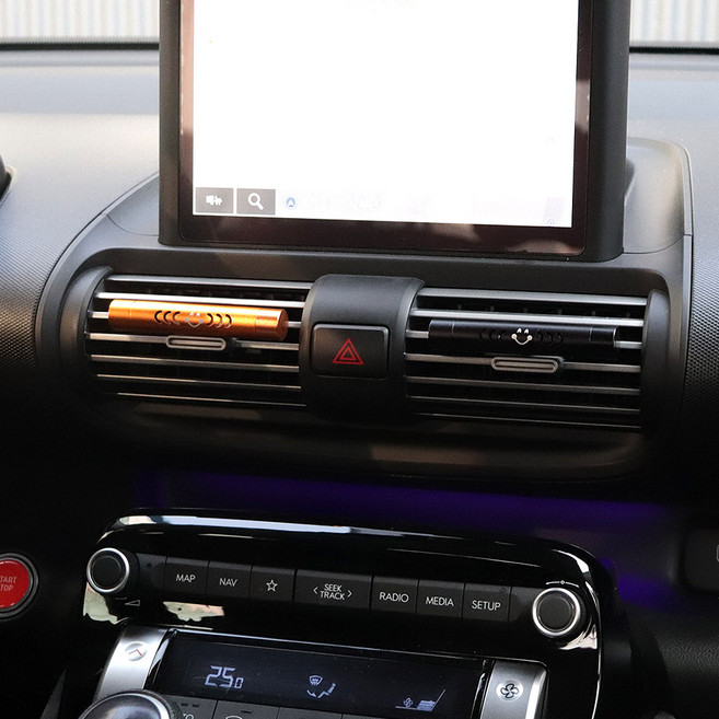 비브랜드 송풍구형 스마일 스틱 방향제 1+1 고급 디퓨저 탈취제 호환, 베이비파우더, A.블랙(1+1)