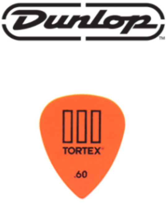 던롭 톨텍스 기타 피크 0.6mm TORTEX T III Guitar Pick, 1개