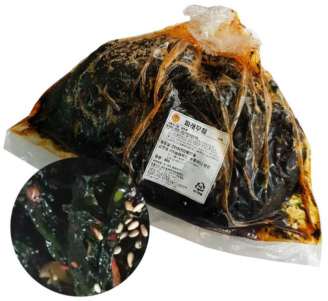 순할머니 파래무침 4kg/양념파래 절임 무침 업소용/가정용 반찬, 1개, 4kg