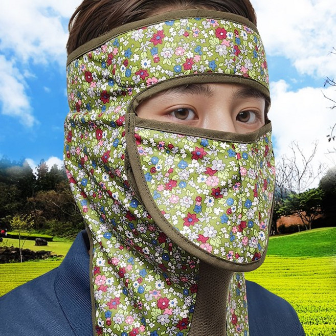 (국산) 작업용 면 얼굴가리개 마스크-완벽한 자외선차단 얼굴햇빛가리개/통풍 낚시 작업용마스크 비닐하우스 농사마스크