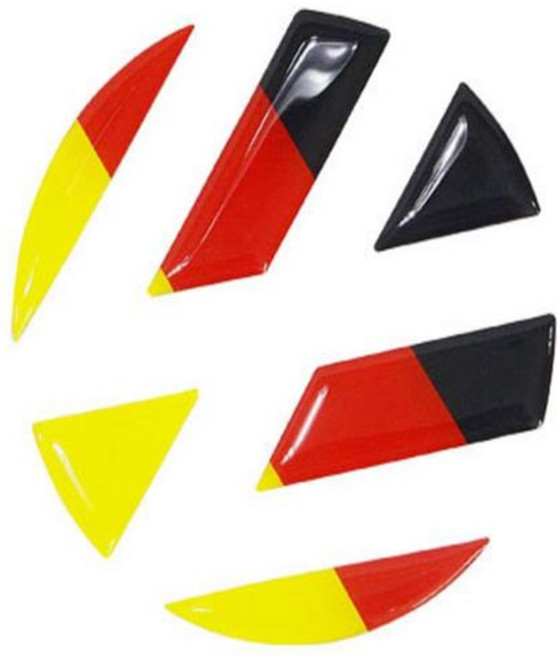 [모터스파이] 폭스바겐 호환 골프7 그릴 트렁크 엠블럼 포인트 에폭시 독일국기 스티커 15년이후, 01. 전면그릴스티커