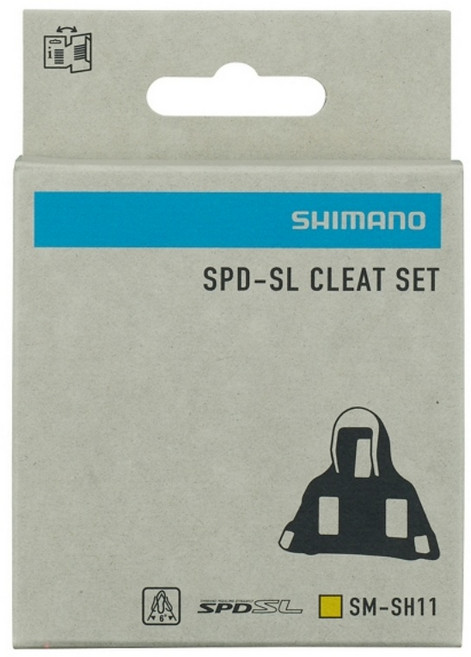 시마노 자전거 로드용 클릿, 노랑 SM-SH11 (6도), 1개