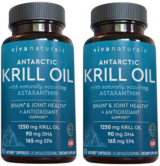 비바내츄럴스 남극 크릴 오일 1250mg 캡슐, 2개, 60정