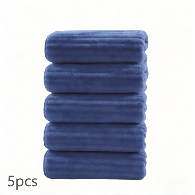 흡수좋은 수건 세수 타월 가정용 호텔타월 5수, 5개, 블루