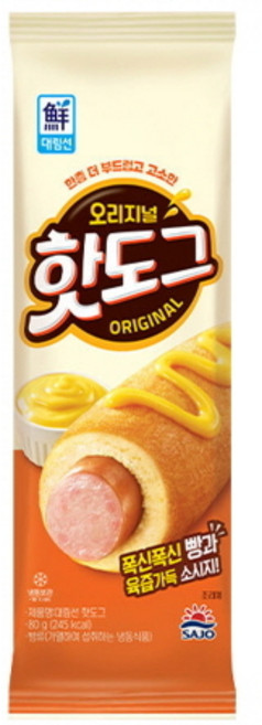 사조 대림선 핫도그, 80g, 1개