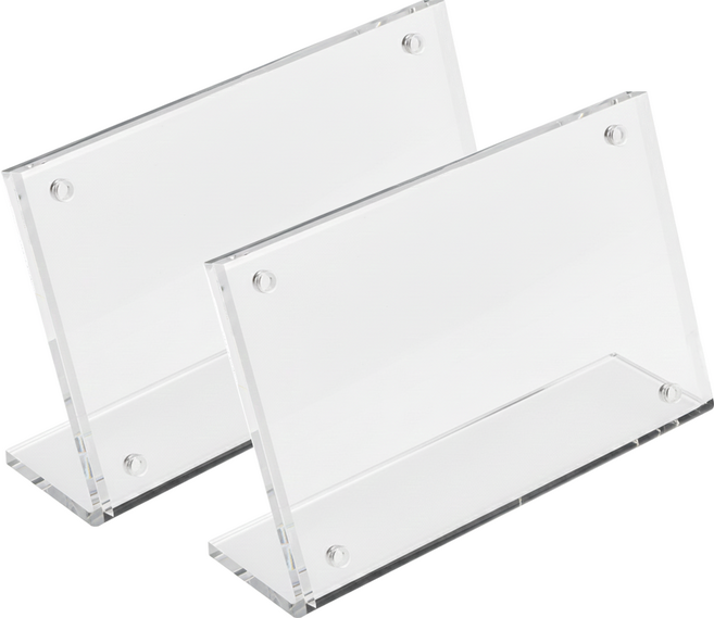 티알비 아크릴 스탠드 꽂이, 1세트, 가로형 A4(2개입)