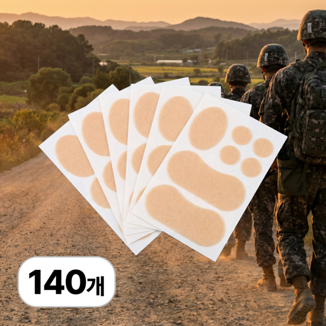 로멀리 군인 물집 방지 패드, 140개