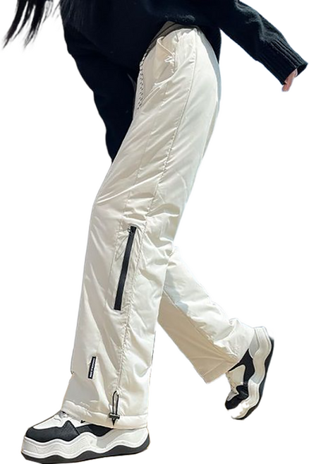 셀럽당 방수 패딩 팬츠 여 겨울 바람막이 두꺼운 바람막이 팬츠 등산 바지C02754