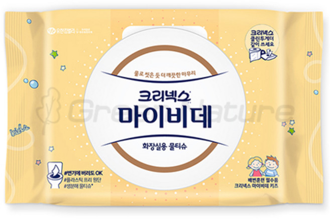 마이비데 화장실용 물티슈 캡형 키즈, 42매, 4개