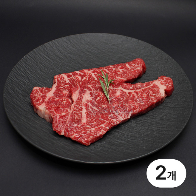 [꿈에그린한우] 한우 1등급 채끝 구이용 (냉장), 2개, 200g