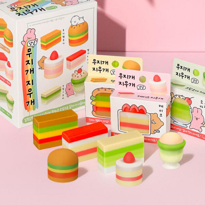 아트박스/조선문방구 조선문방구 냠냠 무지개 지우개, 냠냠무지개지우개_랜덤