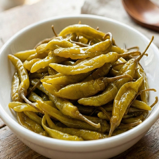 또밥찬 염장 고추 1kg 초절임고추 동치미 다진고추 고추무침 절임 장아찌 삭힌, 1개