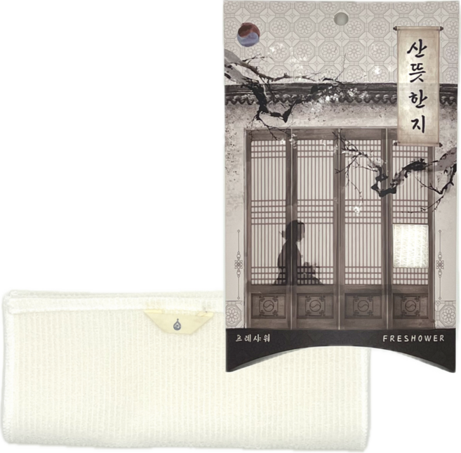프레샤워 산뜻한지 샤워타월, 화이트, 1개, 1개입