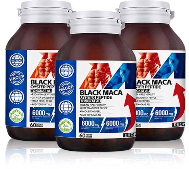 DHOP 黑瑪卡 牡蠣胜肽 東革阿里膠囊 6000mg, 1個