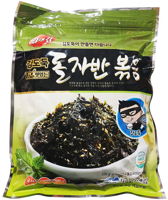 김앤김 광천 돌자반 볶음 500g 김자반 파래 광천 이강산닷컴, 2개