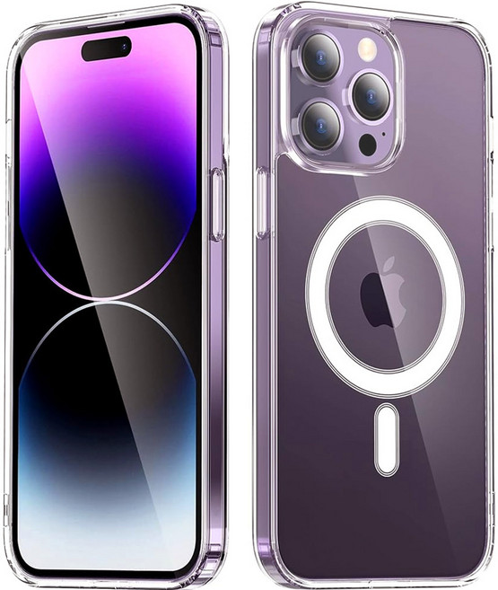 아이엔조이 아이폰 갤럭시 S 초강력 젤리 하드 투명 마그네틱 맥세이프 휴대폰 케이스 INJ-MSC01