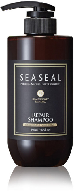 인산가 씨실 미네랄 리페어 샴푸 490ml /지루성 비듬 헤드스파/두피영양샴푸/손상모발/두피클리닉/자연유래 성분 허브 죽염/약산성 저자극, 1개