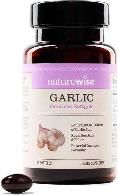 네이처와이즈 무취 갈릭 마늘 1500mg 소프트젤 NatureWise Garlic, 1개 - 쿠팡