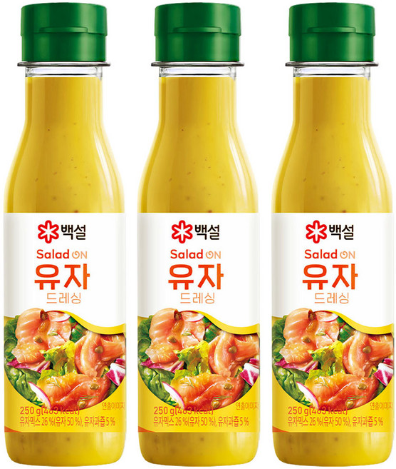 CJ 유자샐러드소스 250g, 3개