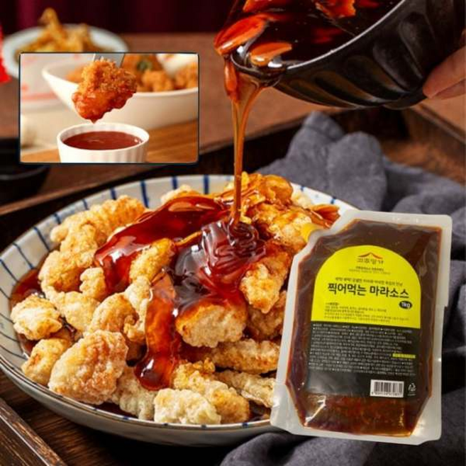 고추명가 찍어먹는 마라소스 찍먹 부먹 튀김 치킨탕수육 업소용, 1개, 1kg
