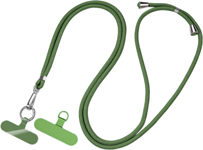 타이탄기어 튼튼한 메탈홀더 + 태그홀더 + 길이조절 핸드폰 목걸이 스트랩, 1개, 올리브그린