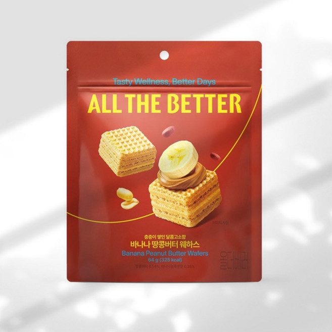 올더베러 바나나 땅콩버터 웨하스, 1개, 64g