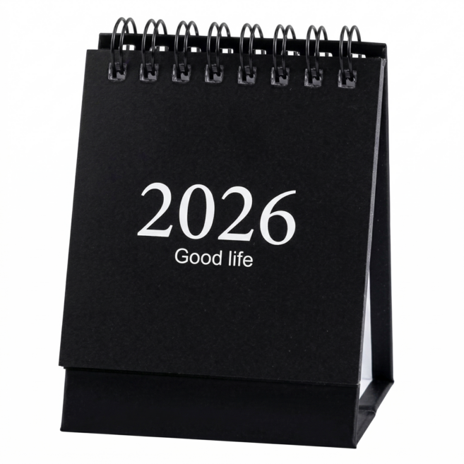 로이 2026년 미니탁상 달력, 1개, 블랙