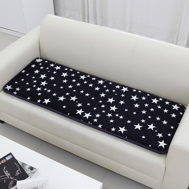 디누스 한일전기 전기방석 따끈따끈 쇼파용, 극세사 별 네이비