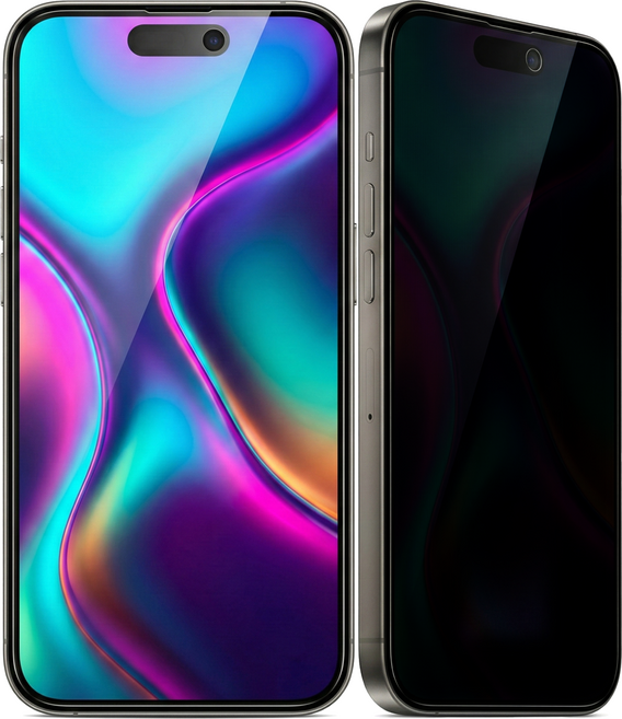 caseplz 파리슬라이딩 사생활 보호 강화유리 풀커버 휴대폰 액정보호필름, 2세트